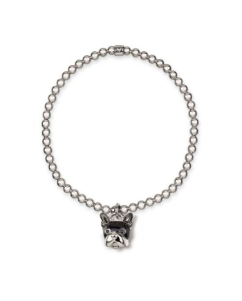 Bracciale Chantecler Capri Et Voilà cane e gatto Campanella Cane smalto e spinelli neri