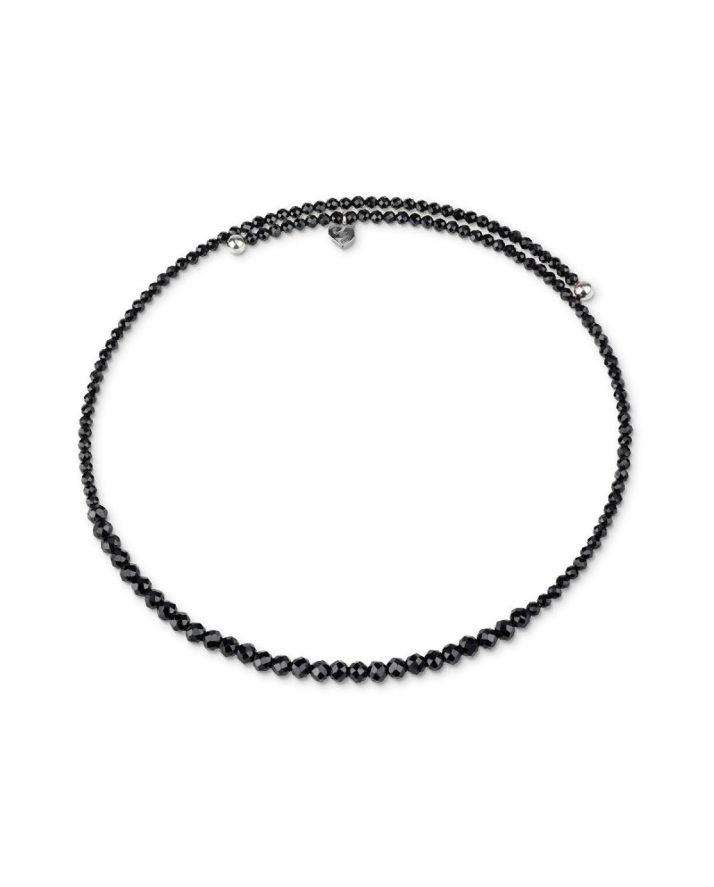 Collana Chocker Chantecler Et Voilà in Spinello Nero e Argento