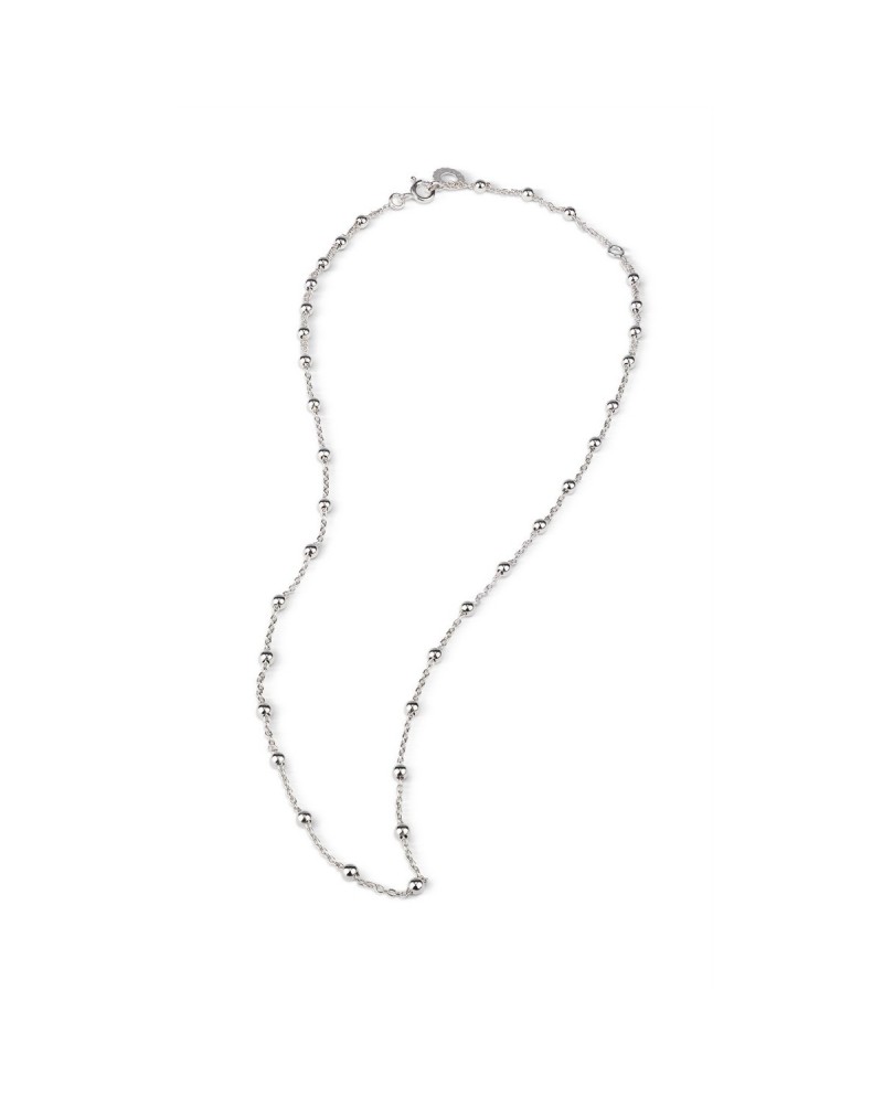 Collana Chantecler Et Voilà Pallinata in Argento con Logo Pendente cm 50-55