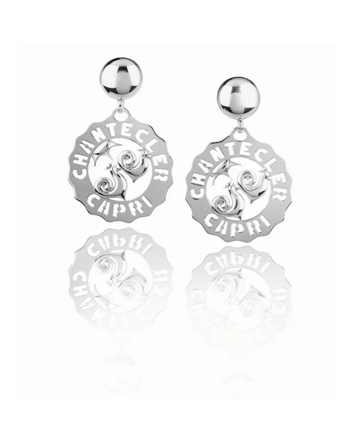 Boucles d'Oreilles Chantecler Et Volià Galli et Petit Soleil en Argent