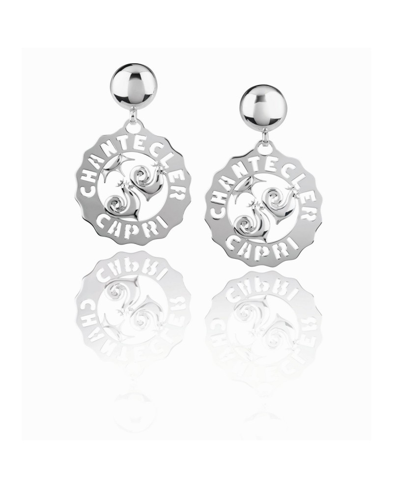 Boucles d'Oreilles Chantecler Et Volià Galli et Petit Soleil en Argent