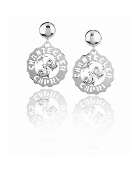 Boucles d'Oreilles Chantecler Et Volià Galli et Petit Soleil en Argent