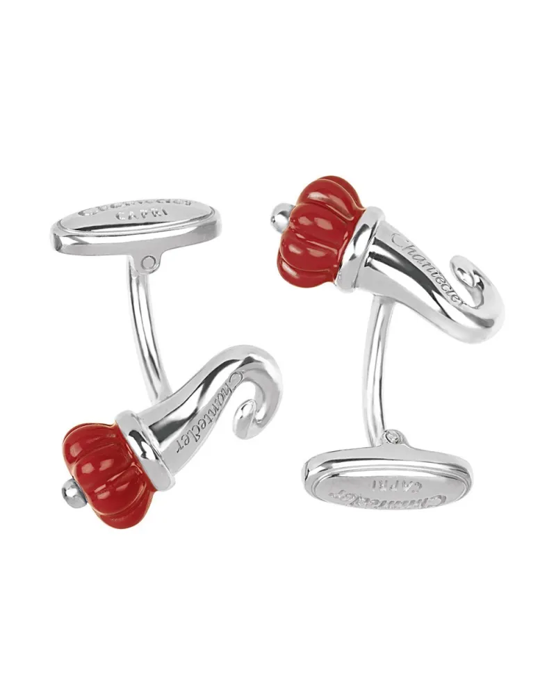 Gemelli Chantecler Et Voilà Cornetto in Argento e Smalto Rosso