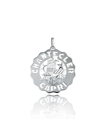 Chantecler Et Voilà Grand pendentif carré en argent