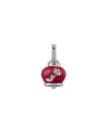 Ciondolo Chantecler Et Voilà Campanella Micro Double Face in Argento e Smalto Rosso Perlato