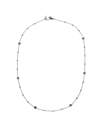 Chantecler Capri Necklace in White Gold, White Diamonds, and Rubies