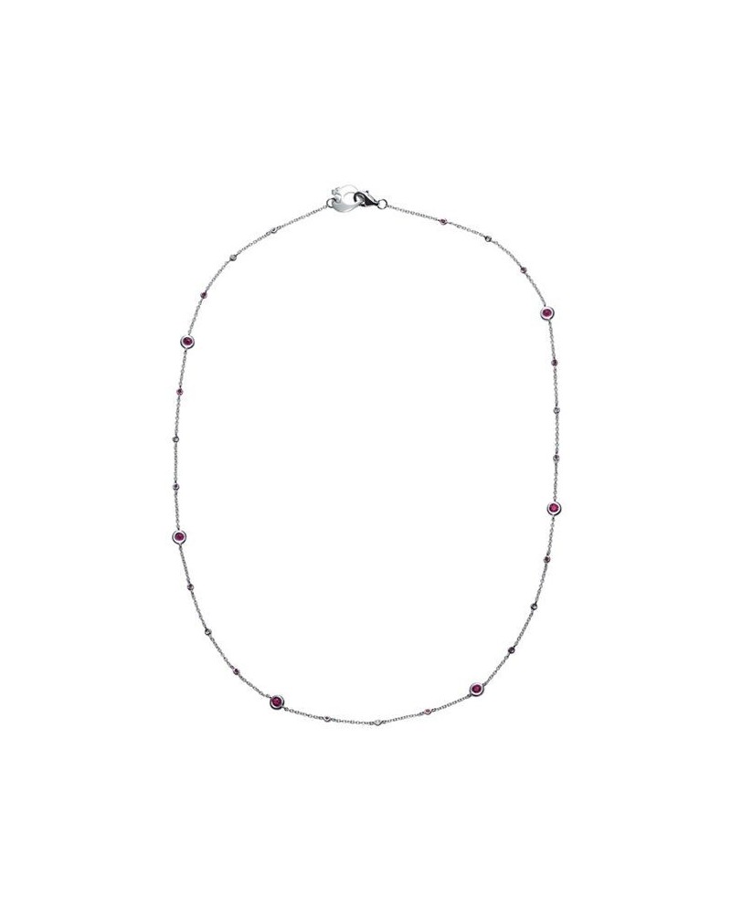 Chantecler Capri Necklace in White Gold, White Diamonds, and Rubies