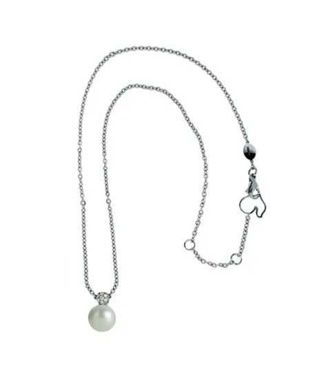 Collier Chantecler Bon Bon en or blanc, diamants et perle Fwp