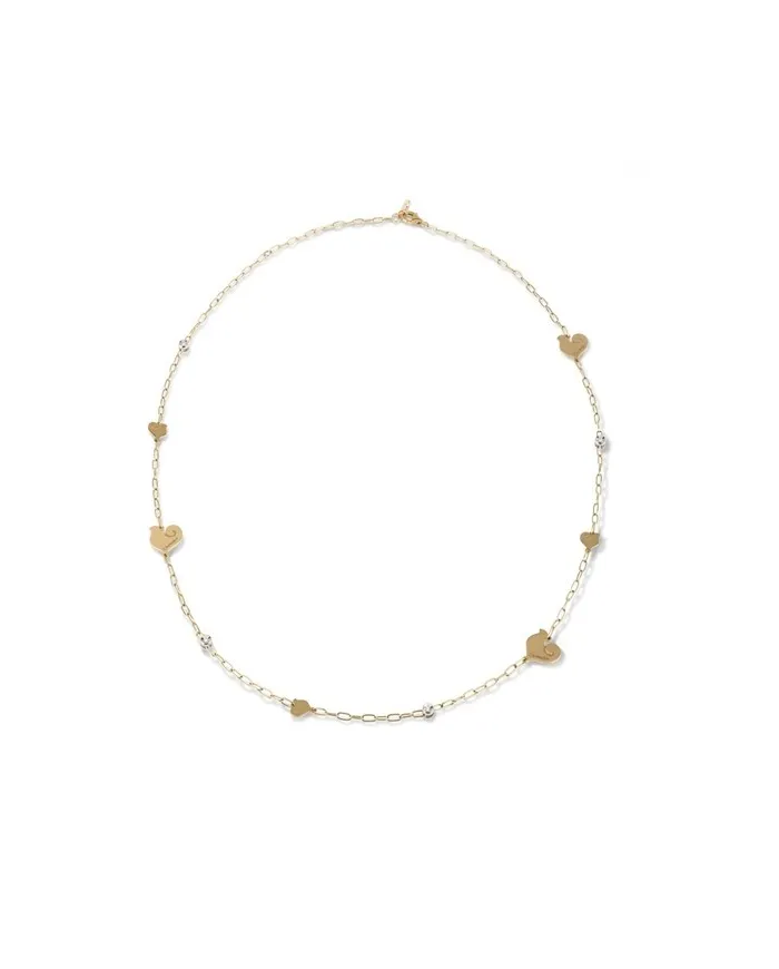 Chantecler Anima Necklace with Rooster Symbols in Yellow Gold and Diamonds 50 - 55 cm