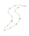 Collana Chantecler Anima con Simboli Galli e Campana in Oro Giallo e Diamanti 80 cm