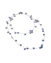 Collier Chantecler Paillettes en or rose et émail bleu Capri