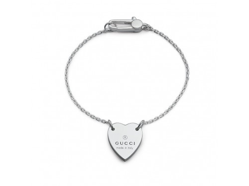 Bracciale Gucci Trademark in Argento con Cuore