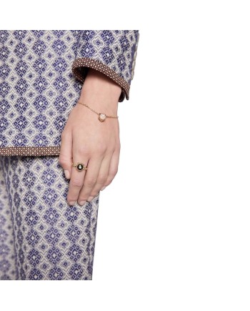 Anello Gucci Le Marché des Merveilles in Oro Giallo, con Onice Nero e Diamanti con testa di Felino