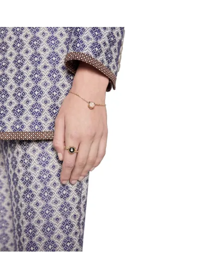 Anello Gucci Le Marché des Merveilles in Oro Giallo, con Onice Nero e Diamanti con testa di Felino