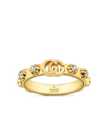 Bague Gucci GG Running en or jaune avec diamants blancs