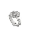 Bague Gucci Flora en or blanc avec diamants blancs