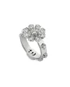 Gucci Flora Ring in White Gold with White Diamonds