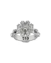 Gucci Flora Ring in White Gold with White Diamonds