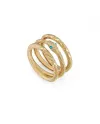 Gucci Ouroboros Ring in Yellow Gold and Turquoise