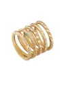 Gucci Ouroboros Ring in Yellow Gold and Turquoise