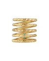 Bague Gucci Ouroboros en or jaune et turquoise