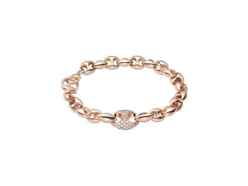 Bracciale Gucci Marina Chain in Oro Rosa e Diamanti