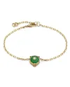 Bracciale Gucci Le Marché des Merveilles in Oro Giallo, con Giada Verde e Diamanti, con Testa di Felino