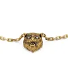 Bracciale Gucci Le Marché des Merveilles in Oro Giallo, con Acquamarina, Tormalina e Diamanti, con Testa di Felino
