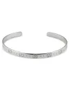 Gucci Icon White Gold Bangle with Double G Motif