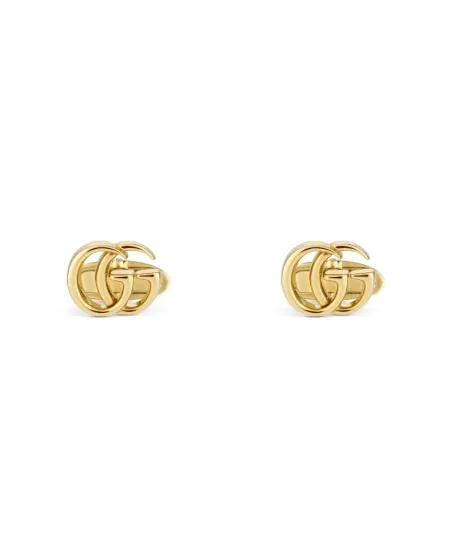 Boutons de manchette Gucci GG Running en or jaune avec logo double G