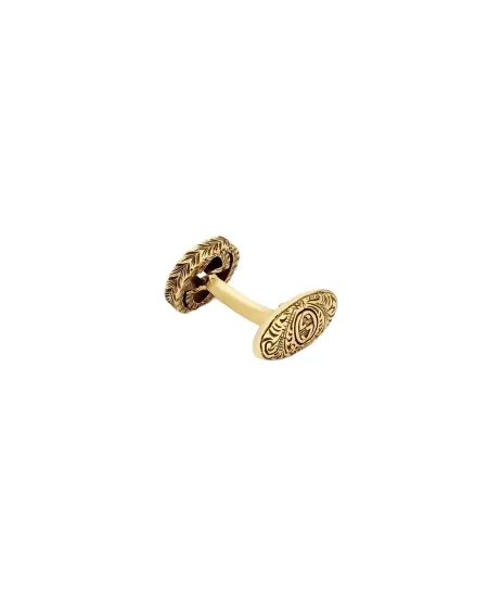 Gucci Interlocking Cufflinks in Yellow Gold with Interlocking G Detail