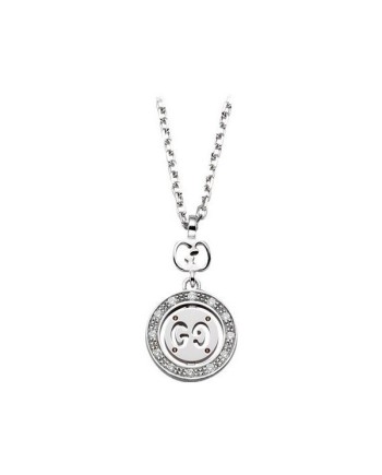Collier Gucci Icon Twirl en or blanc avec pendentif en or et diamants
