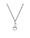 Collier Gucci Horsebit en or blanc avec pendentif en or et diamants
