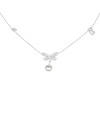 Collier Gucci Flora en or blanc avec diamants et pendentifs