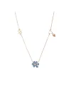 Collana Gucci Flora in Oro Rosa e Bianco con Pendente a Fiore
