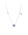 Collier Gucci Flora en or rose et blanc avec pendentif fleur