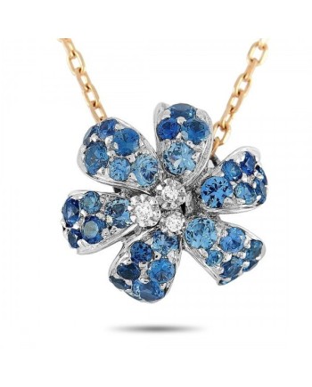 Gucci Flora Necklace in Rose and White Gold with Flower Pendant