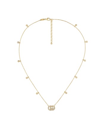 Collier Gucci GG Running en or jaune avec diamants