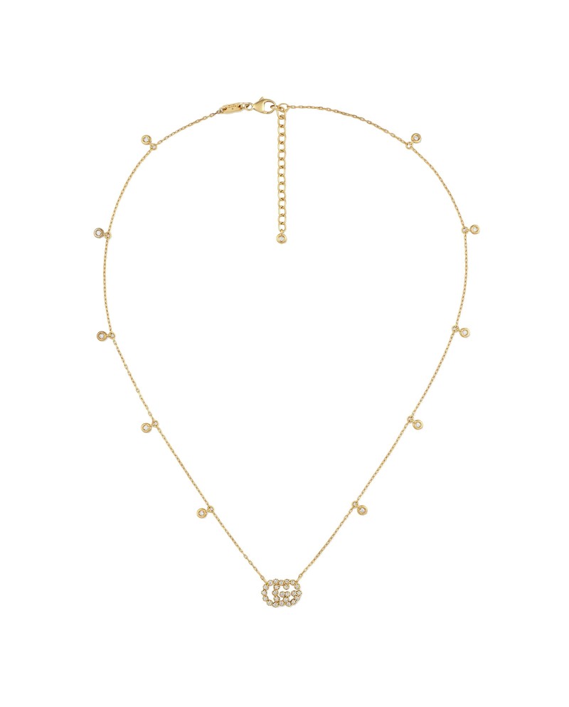 Collier Gucci GG Running en or jaune avec diamants