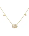 Gucci GG Running Necklace in Yellow Gold with Diamonds