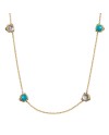 Gucci Le Marché des Merveilles Sautoir Necklace in Yellow Gold with Turquoise, Rock Crystal and Diamonds
