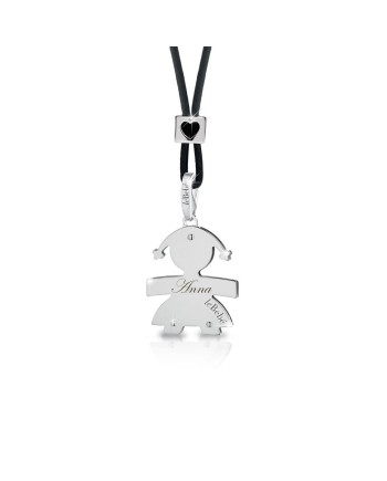 Bijoux Le Bebé Pendentif Femminuccia en or blanc avec cordon LBB 004