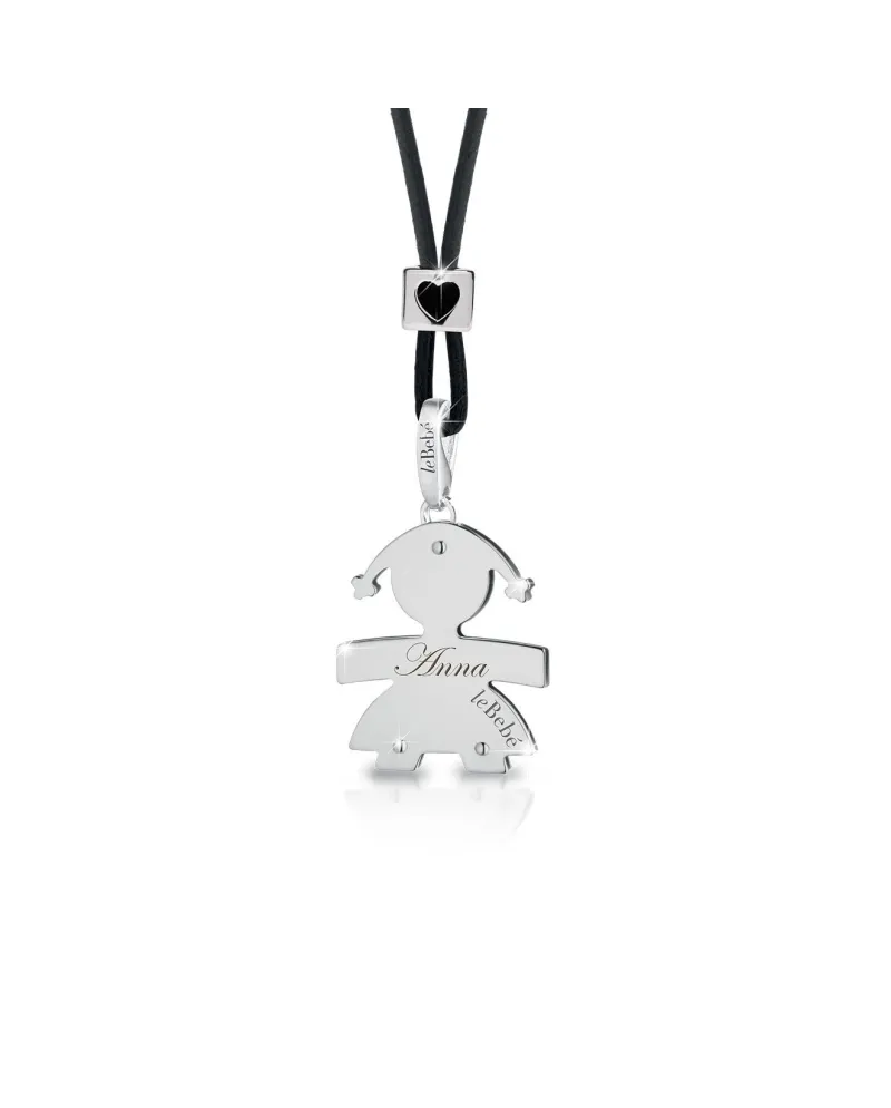 Le Bebé jewels Femminuccia pendant in white gold with cord LBB 004
