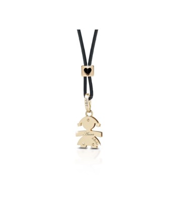 Pendentif Bébé Fille Le Bebé Jewels en or jaune et cordon LBB005