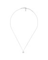 Collier Gucci GG Running en or blanc avec diamant et pendentif double G