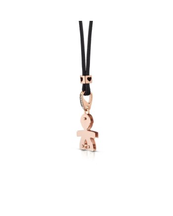 Bijoux Le Bebé pendentif garçon en or rose avec cordon LBB 005