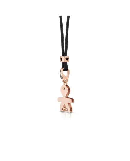 Le Bebé gioielli ciondolo maschietto in oro rosa con cordino LBB 005