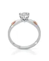 Le Bebé gli Amori Ring in White Gold and Diamonds with a Baby Girl and Baby Boy in Rose Gold