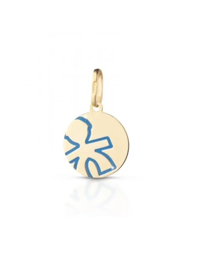Le Bebé Primegioie Icon Pendant in Yellow Gold with Enamelled Baby