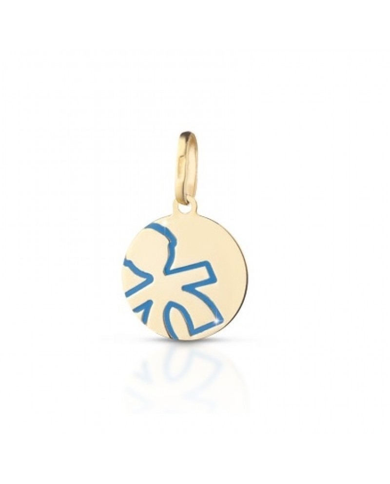 Pendentif Le Bébé Primegioie Icon en or jaune avec bébé émaillé